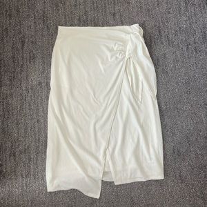 White wrap-around skirt